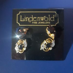 Gold plated earring set